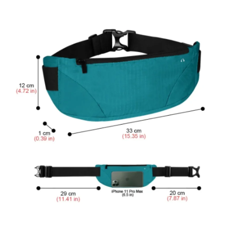 Lightweight Waterproof Sports Fanny Pack with Breathable Phone Pouch