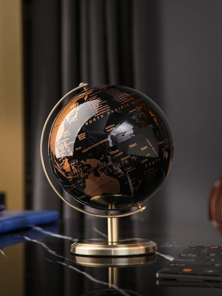 Rotating Metal Globe Decor 3