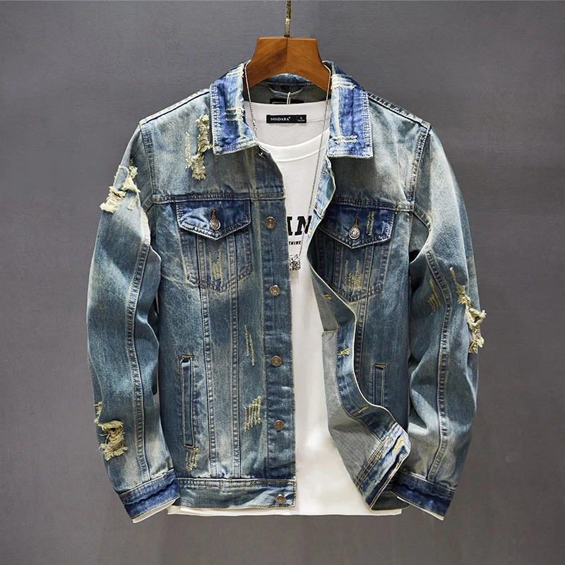 Men's Ripped Jeans Jackets New
