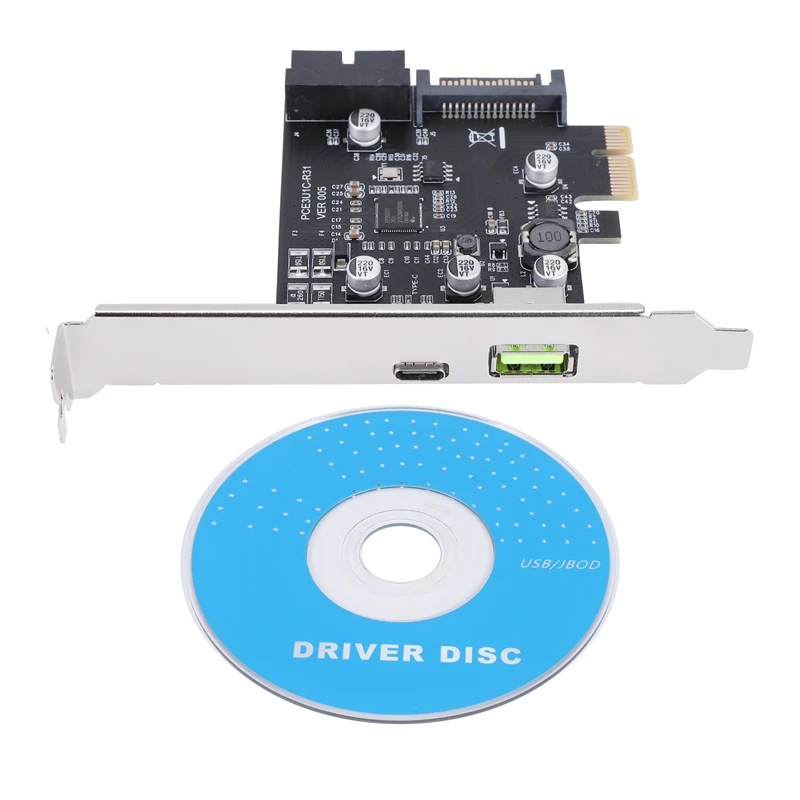 

Плата расширения PCI-E usb 3.1 Type-C, чип D72020, фронтальная 19PIN BC1.2 быстрая зарядка, Стандартная карта