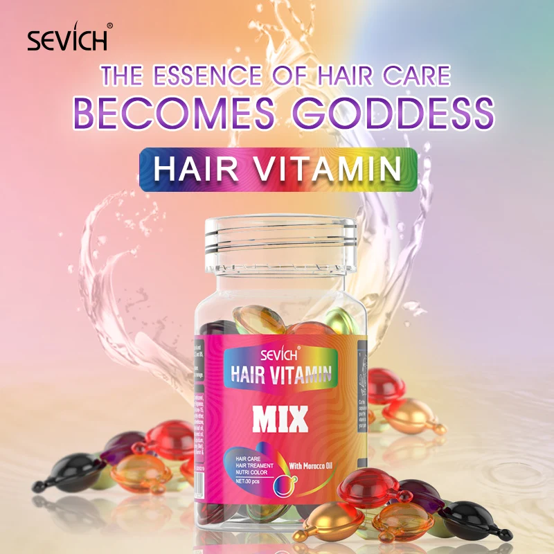 Sevich Hair Vitamin Capsule Olio Di Cheratina Ripara Capelli Danneggiati Anti Perdita Di Capelli Olio Marocchino Smoothing Hair Essence Mix Capsula Pe