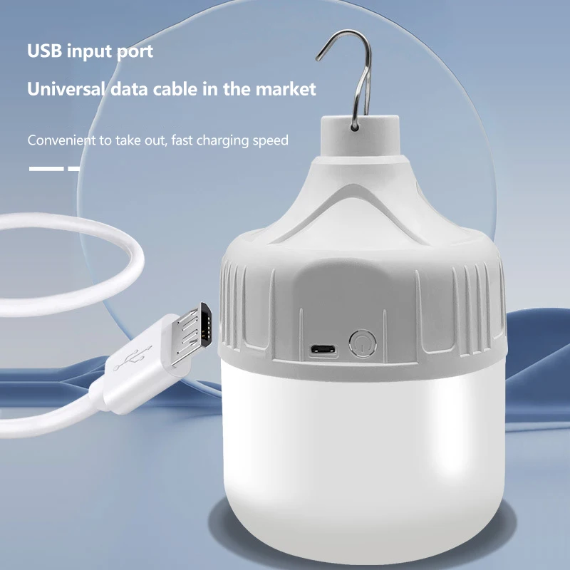 Led Bulb Portable Camping Light Bulb Emergency Lighting Outdoor Charging wireless USB