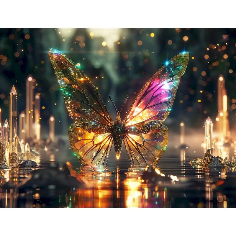 GATYZTORY Modern Diy Painting By Numbers Butterfly Animals Oil Painting Handpainted On Canvas Home Decors For Adult