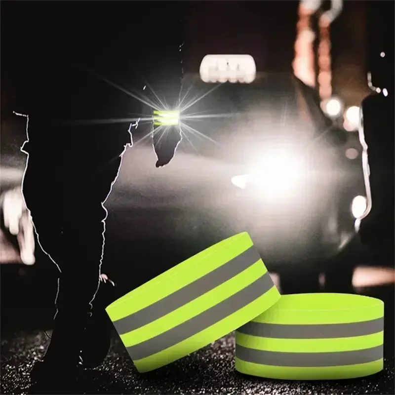 Green Elastic Reflective Wristband Armband for Night Walking Running Cycling