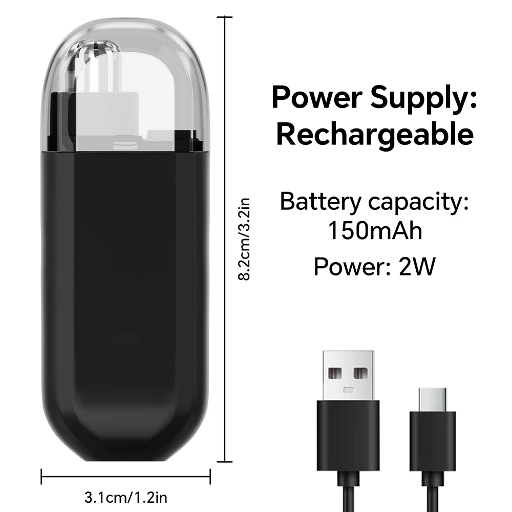 Recortador eléctrico de vello de nariz y oídos para unisex_voghion.com