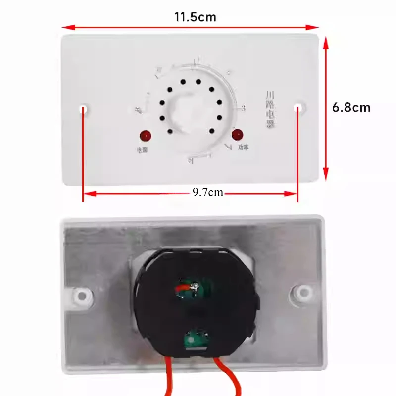 Wooden fire bucket switch Electric heater Universal temperature control switch Electrodeless temperature control