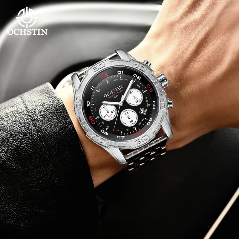 OCHSTIN Business High-end Waterproof Wristwatch Multifunction Quartz Movement Hot Model Pilot Series 2024 Men's Quartz Watch