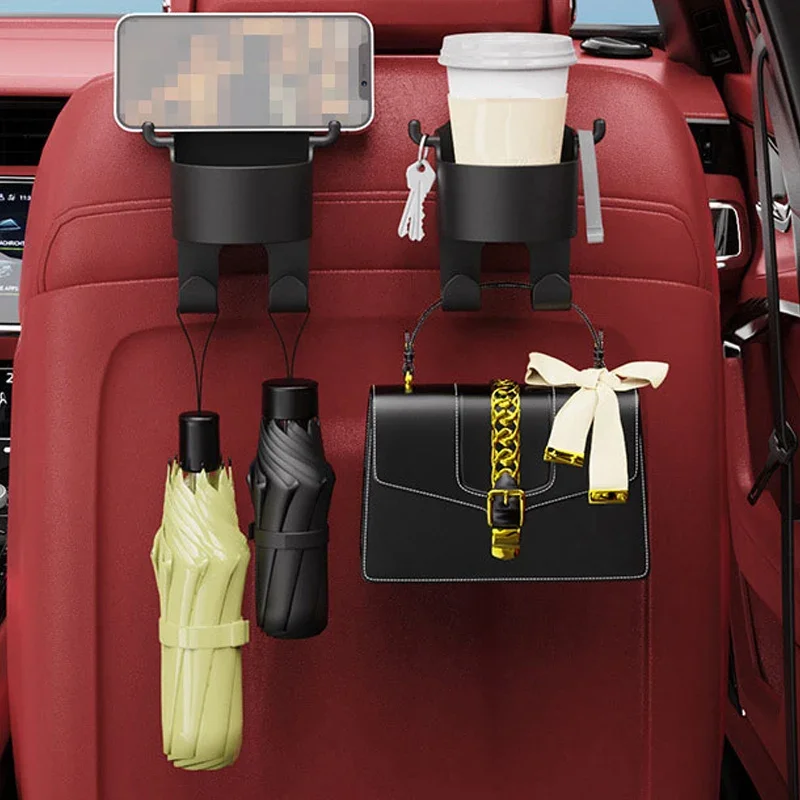 

Car Seat Headrest Cup Holder Hook Drink Bottle Hanging Storage Organizer Universal Auto Back Seat Hook for Handbag Umbrella