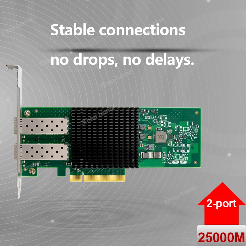 BCM57414 듀얼 포트 25G SFP28 PCIe 광섬유 네트워크 카드 산업용 등급 25000Mbps 서버 NIC (워크스테이션 및 데이터 센터용)