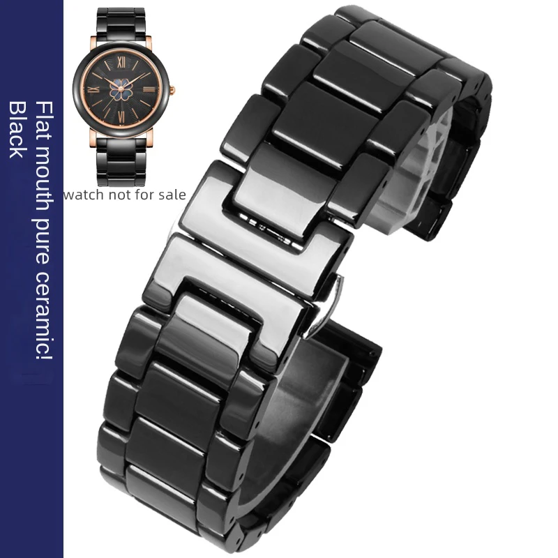 Elegant Ceramic Metal Strap Bracelet with Tool Set - Available in Various Sizes and Colors
