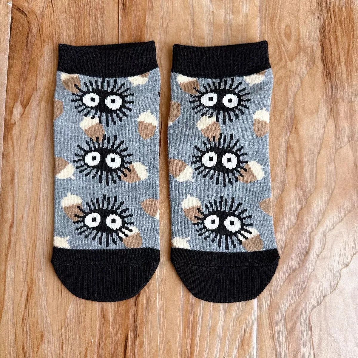 Women Cute Cat Anime Socks Funny Jiji Novelty Casual Crew Socks Cartoon Howl Calcifer Short Sock Lovers Xmas Birthday Gifts