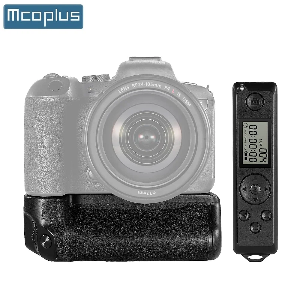 Mcoplus BG-R5 / R6 Vertical Battery Grip as BG-R10 for Canon EOS R5 R5C R6 Mark II Camera with 2.4G Remote Controller