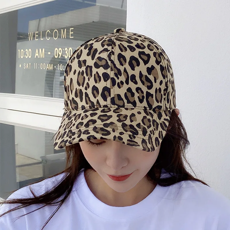 Baseball Cap Sun Hat Women Leopard Baseball Hat