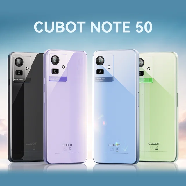 Ship From Mexico] Cubot NOTE 50 Smartphone, 16GB RAM(8GB+8GB Extended),  256GB ROM, 6.56“ 90Hz Screen, NFC, 50MP Camera, 5200mAh - AliExpress