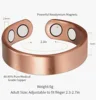 Pure Copper Ring 99.99% Pure Copper Magnetic Rings 4pcs Magnets Classic Adjustable Ring Anillo magnetico terapeutico 3