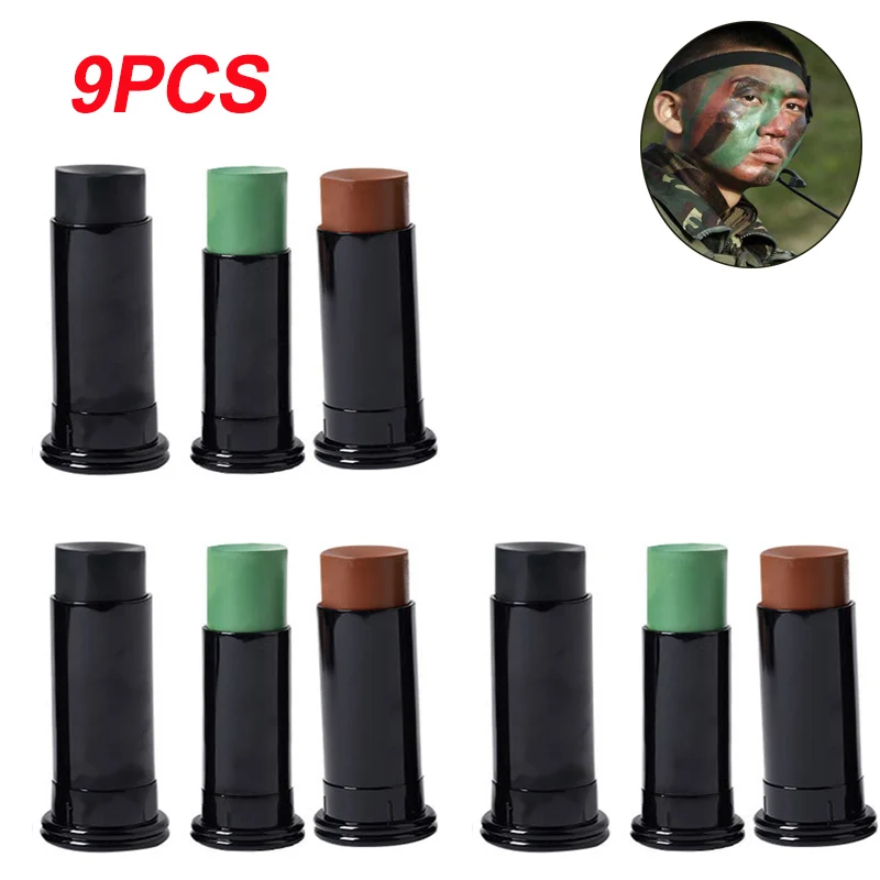 3pcs Outdoor Woodland Camouflage Creams Field Body Face Disguised Paint  Camo Oil