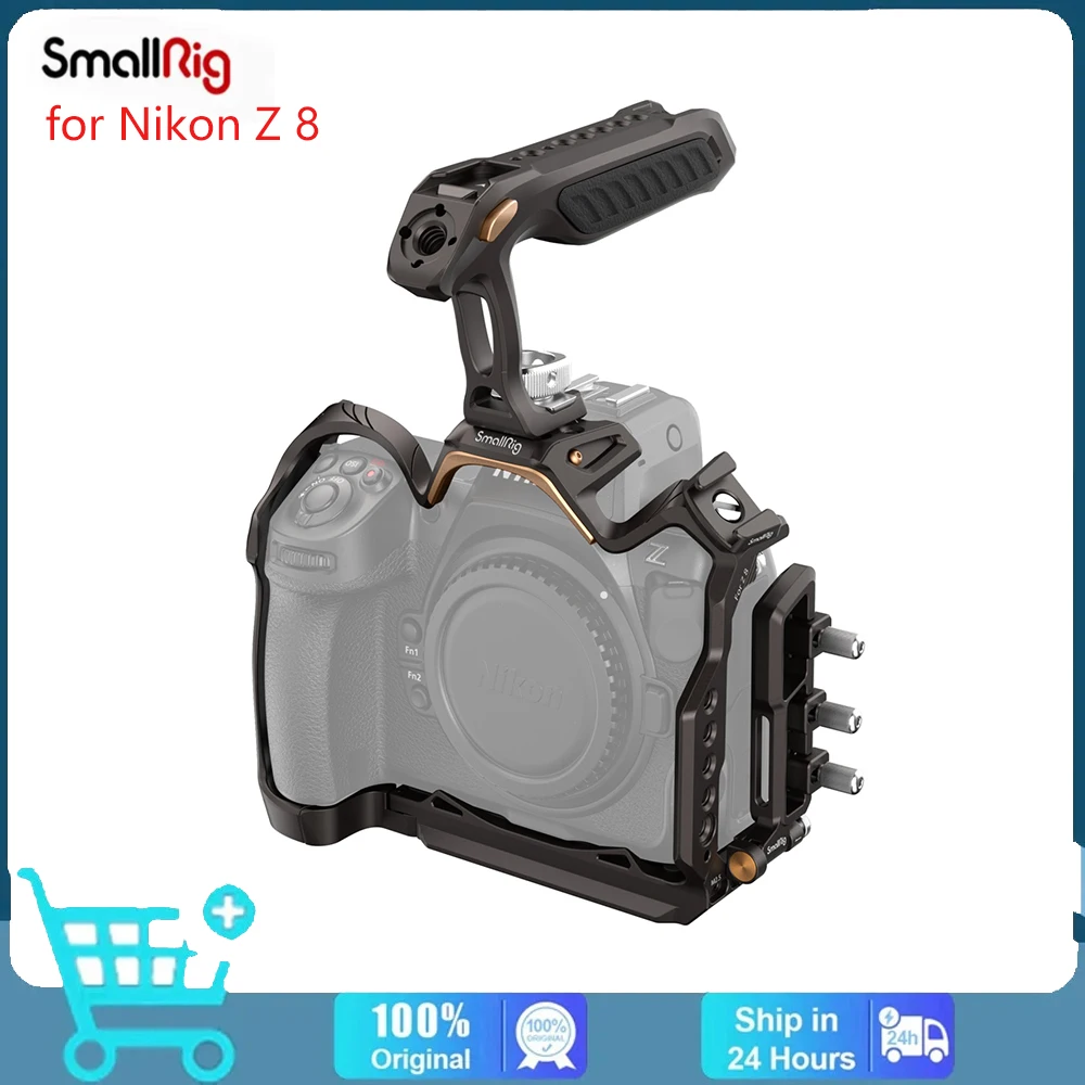 

SmallRig New Design “Night Eagle” Cage for Nikon Z 8 with Detachable Cold Shoe Arca-Swiss Quick Release Plate for DJI RS 4316