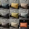 Faux Leather Sofa Back Cushion Cover Soft Pillow Case Living Room Headboard Upholstered Backrest Pad Cover No Fillings 3