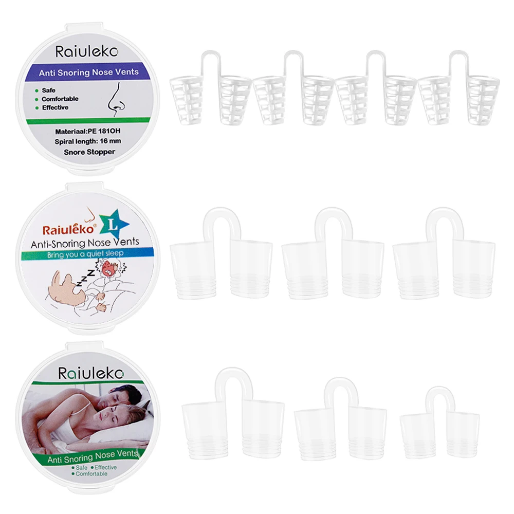 3/9/12PCS/Set Soft Anti-Snoring Device Prevent Snoring Sleeping Nasal Congestion Nasal Dilator Ventilation Sleep Aid Nose Clip anti snoring device