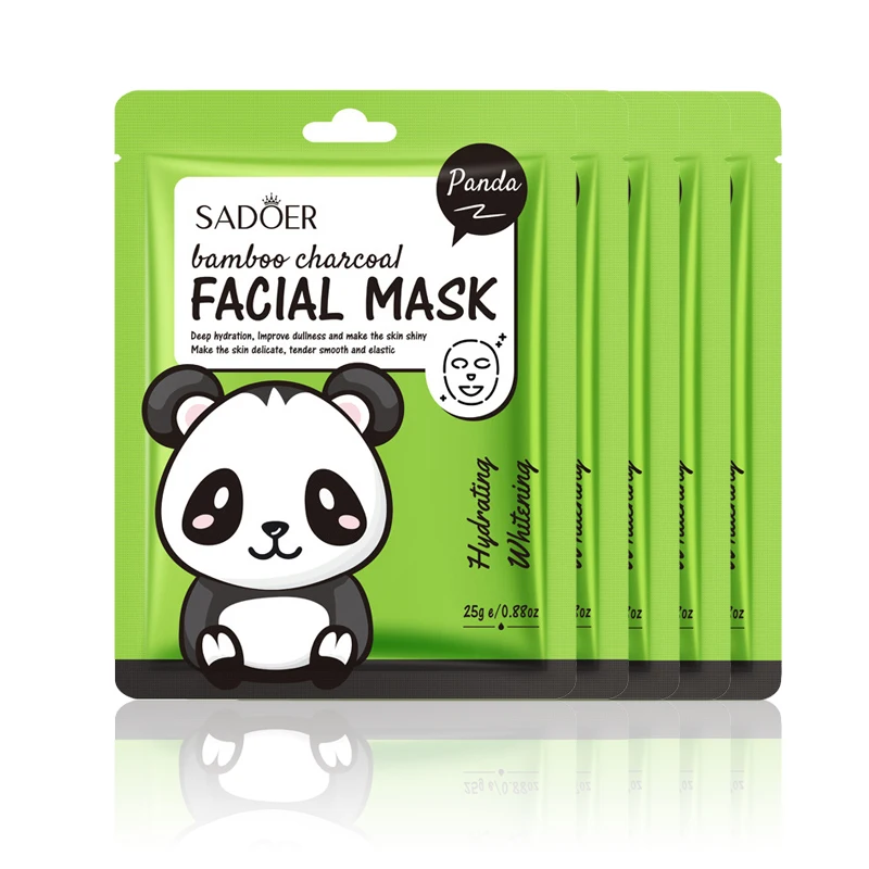 SADOER Cartoon Fresh Fruit Facial Mask Set - Moisturizing, Soothing, Brightening & Hydrating Skin Care Collection (5-Pack)