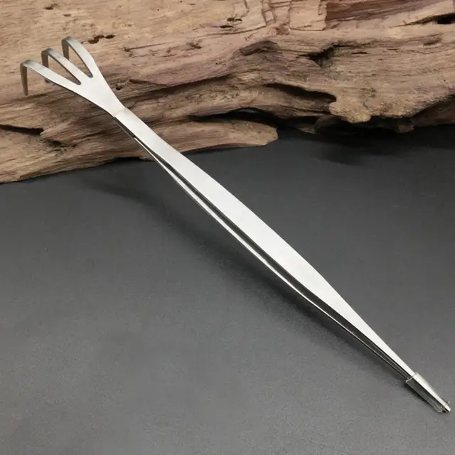 Kertészeti Gyökér Rake Nagy Keménységű Rozsdamentes Acél Gereblye Bonsai Csipeszek Talajtenyésztő Eszköz Az Udvarra - Image 2