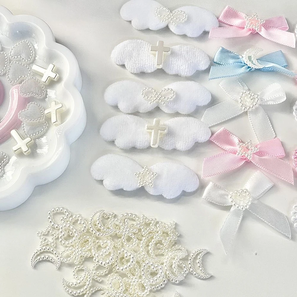 10PCS 3D Cute Resin Charm Photocard Holder Material Cross Bead Packaging DIY Photo Card Holder Decor Jewelry Accessories 6
