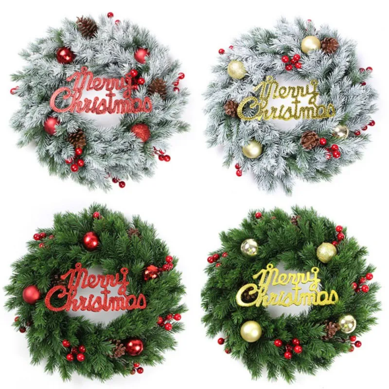 

Венок с надписью "Merry Christmas" для передней двери
