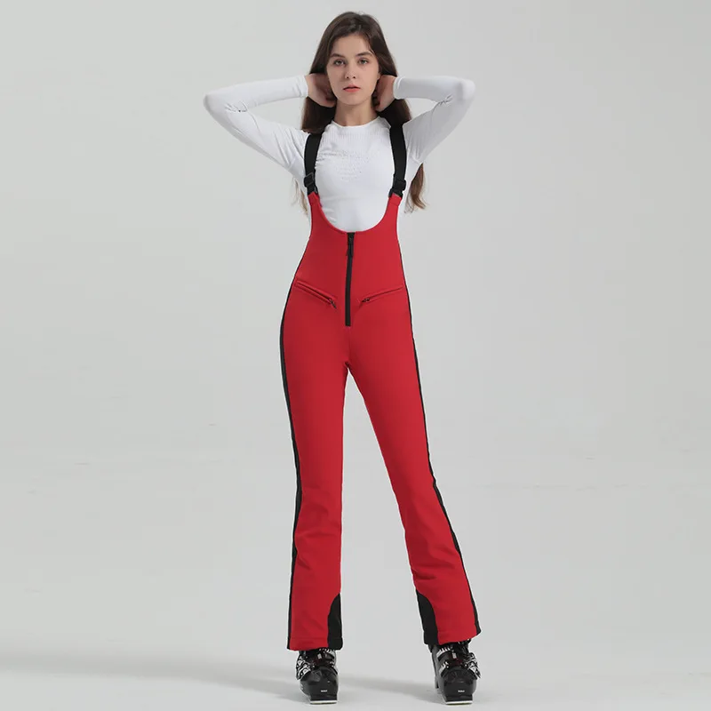 High Waist Elastic Snowboard Pant for Women, Snowboard Strap