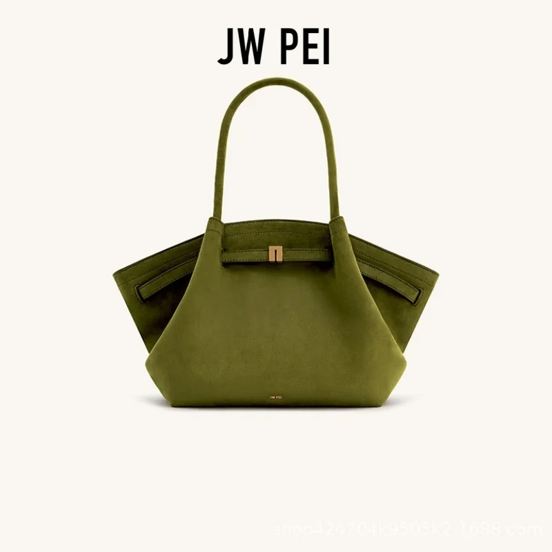 JW PEI Hana Faux Suede Handbag Women Premium Suede Top-Handle Bags Vintage Fold Large Tote Crossbody Shoulder Purse