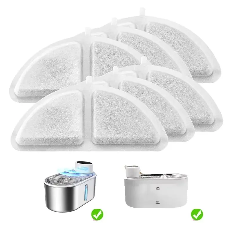 Description Picture 2 of item6PC  Activated Carbon Filter Resin Filter Element For Cat Water Fountain Purify Water Dog Cat water Dispenser Accessories