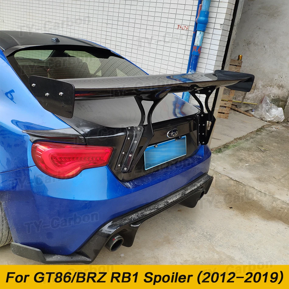 

carbon fiber/Unpainted black Fiberglass Material RB1 Style GT 86 BRZ Rear Trunk wing spoiler For Subaru BRZ Toyota GT86