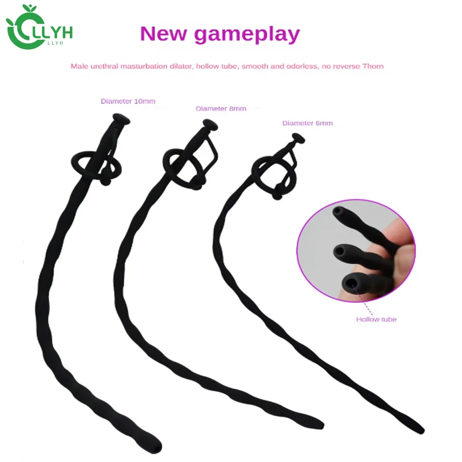 Penis Sex Toys Silicone Hollow Urethral Catheter Dilator Horse Eye Irritation Adult Sex Toy For Men Gay Penis Plug Insertion Urethral Cather
