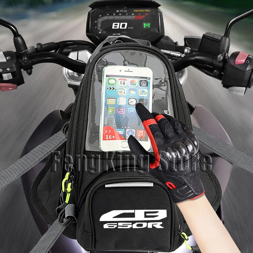 

Motorcycle Magnetic Bag Riding Bag Navigation Fuel Tank Bag Large Screen for Honda CB650R CB 650R CB650 R