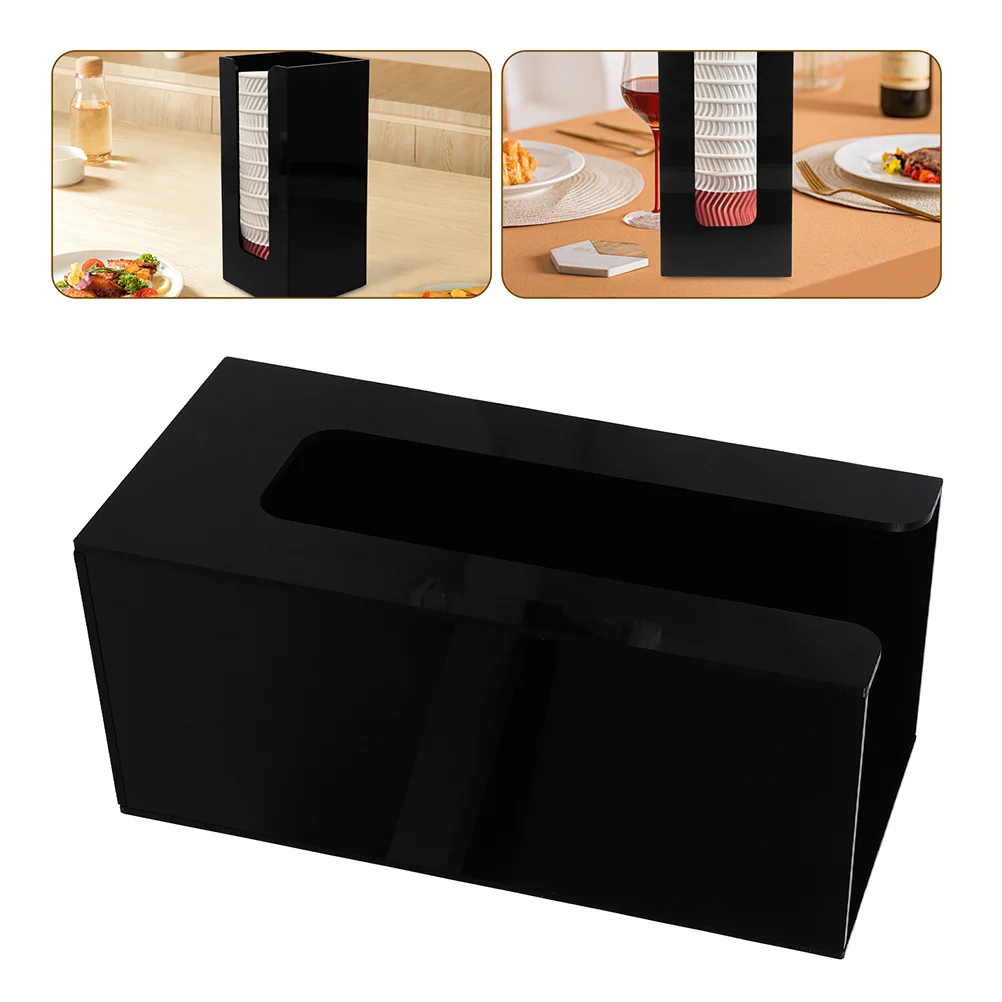 Coffee Mug Cup Holder Dispenser Household Bar Organizer for Office Wear-resistant Black Paper Stand Accessory