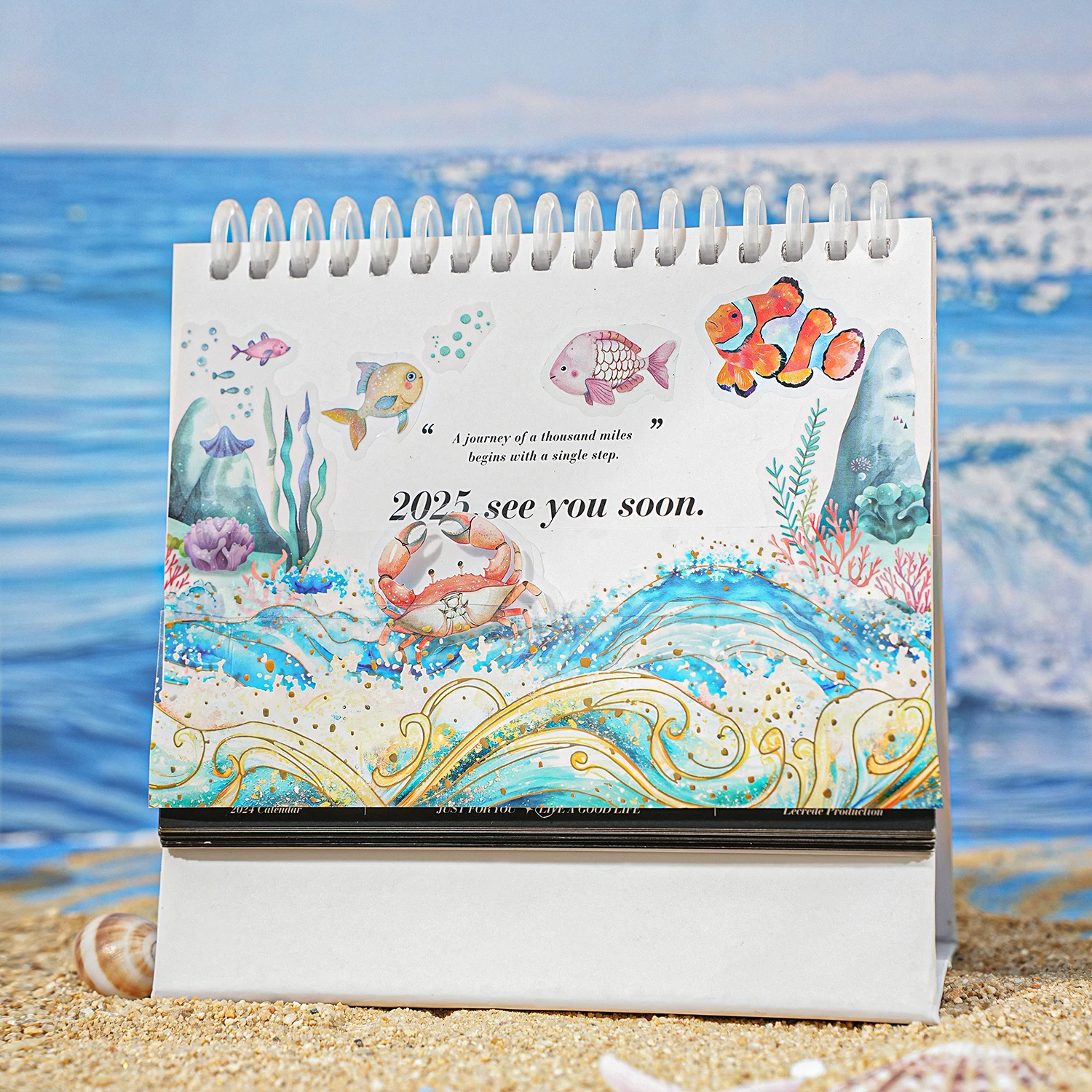200cm/roll，Sea Spray themed tape，decorative collage scrapbook，photo frame，phone case，laptop，water bottle，aesthetic stationery 4