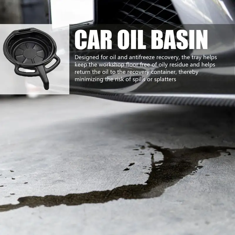 

Oil Change Pan Anti Splash Oil Collector Tank Gearbox Oil Drip Tray Fuel Drain pan Oil Trip Tray Motor Oil Container Garage Tool