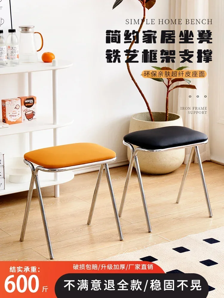 

Home Internet Celebrity Ins Makeup Stool Nordic Bedroom Dresser Soft Padded Stool Light Luxury Simplicity Modern Designer Chair