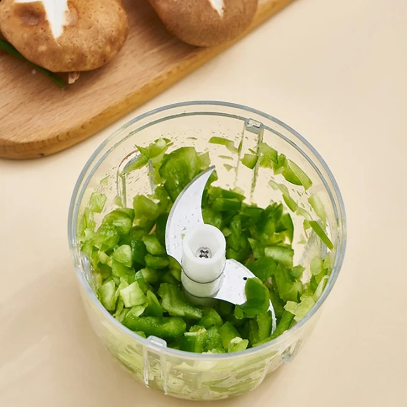 1 Piece Electric Meat Grinder Cooking Machine Household Multifunctional Stirring Chili Stuffing Meat Grinder Masher Food Green