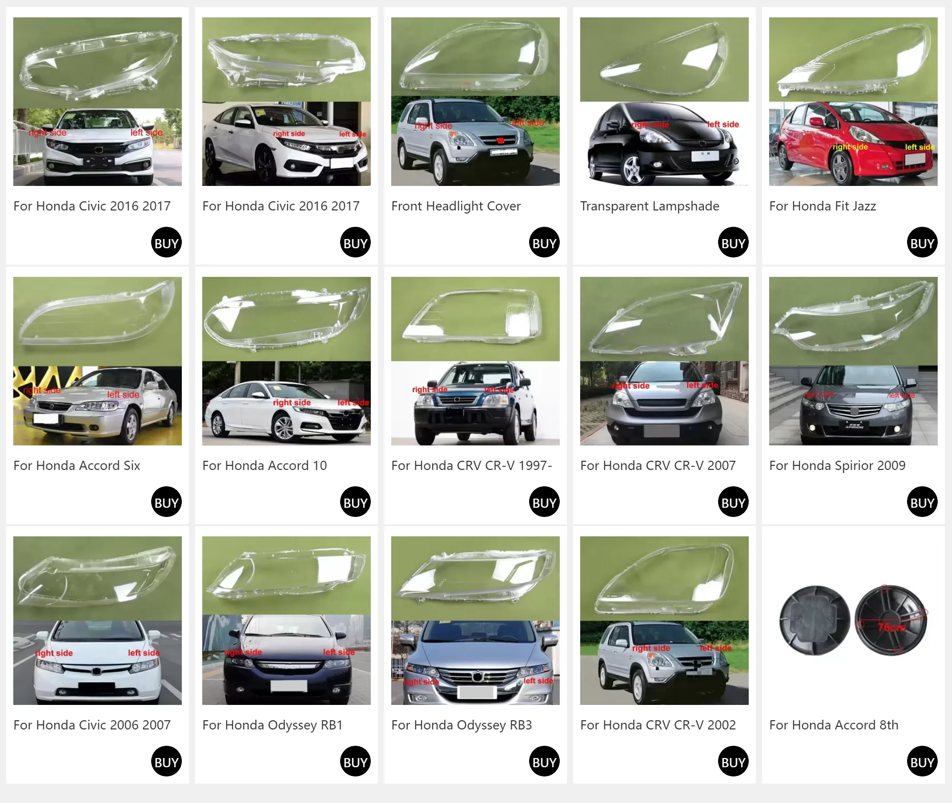 1 stücke Für Honda CRV CR-V 2007-2011 Front Scheinwerfer Zurück Abdeckung Kunststoff Wasserdicht Staub-proof Dichtung Abdeckung staub Abdeckung – Detail 1