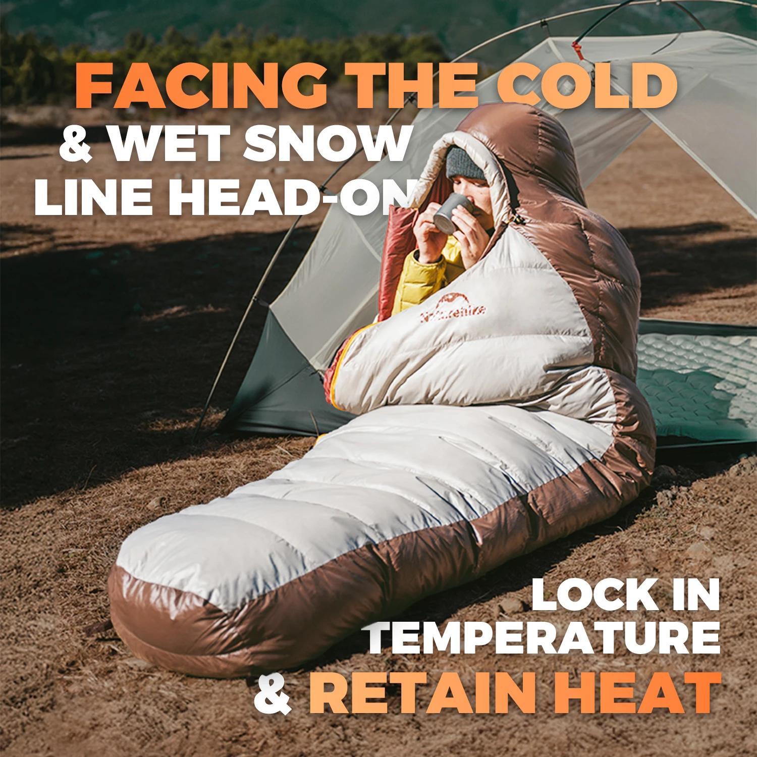 Naturehike スノーバード ダックダウン マミー寝袋 4 シーズン 軽量