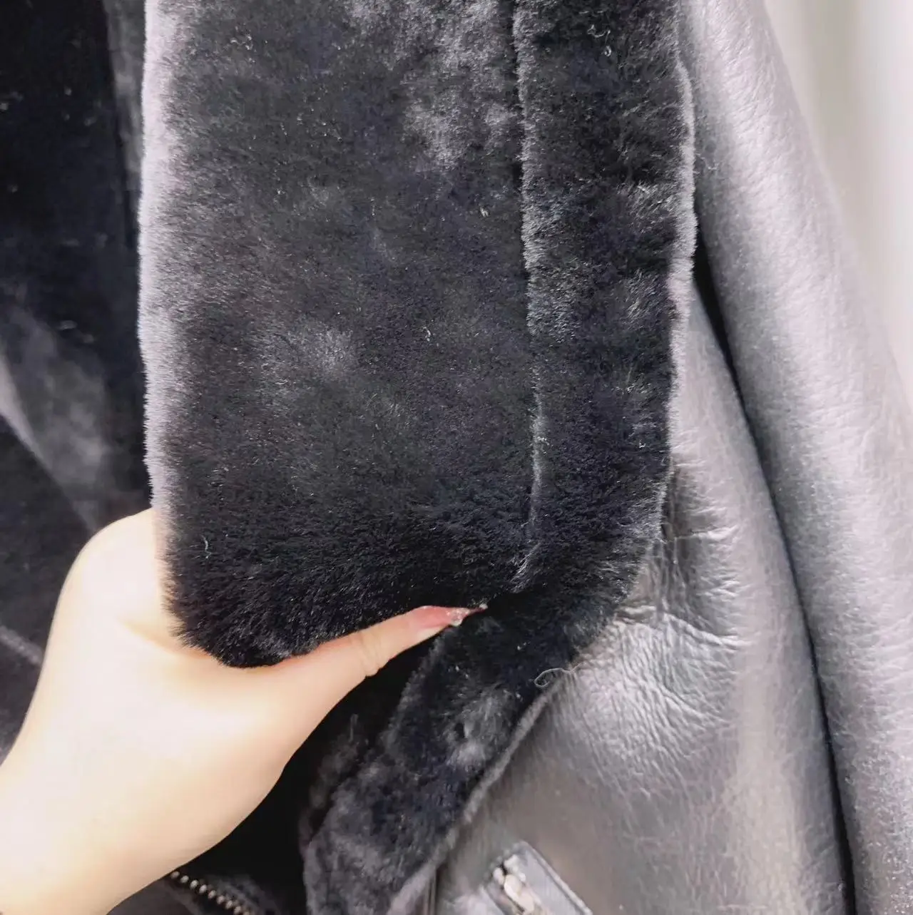 Frauen Dicke Warme Echte Schafschur Haut Jacken Herbst Winter Leder Mantel Weibliche Neue Mode Kleidung Tops – Detail 7
