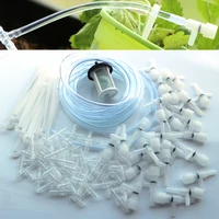 1/4" Clear PVC Hose Regulating Valve Dropper Drip Irrigation Kit for Garden Balcony Plants Pots Siphon Principle Watering System 1