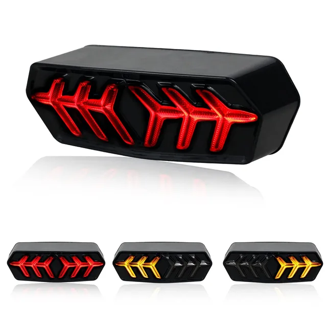 Motorcycle Taillight LED Brake Tail Light with Turn Signals for Honda MSX/GROM125 CB650F CBR650F CTX700N YG125 6
