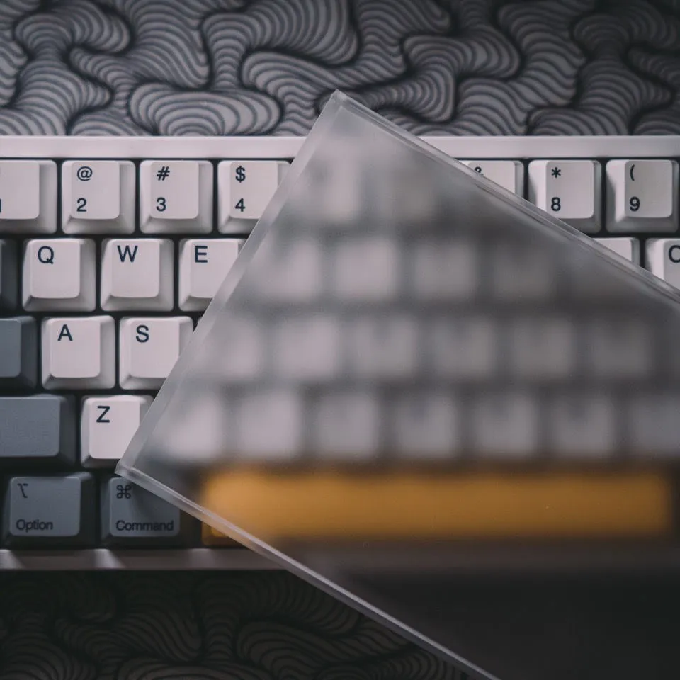 Teclado Mecânico Fosco Capa de Poeira Acrílico Capa de ar para 60 61 64 68 80 84 87 96 104 108 Chave Teclado Mecânico Capa de Poeira - Imagem 3