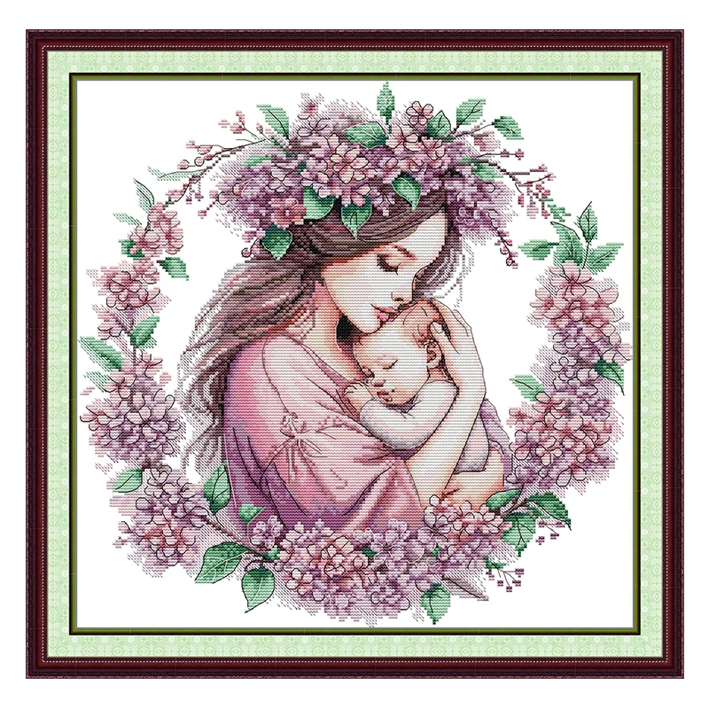 Maternal Love Patterns Counted Cross Stitch Set DIY 11CT 14CT 16CT Stamped DMC Cross-stitch Kit Embroidery Needlework Home Decor