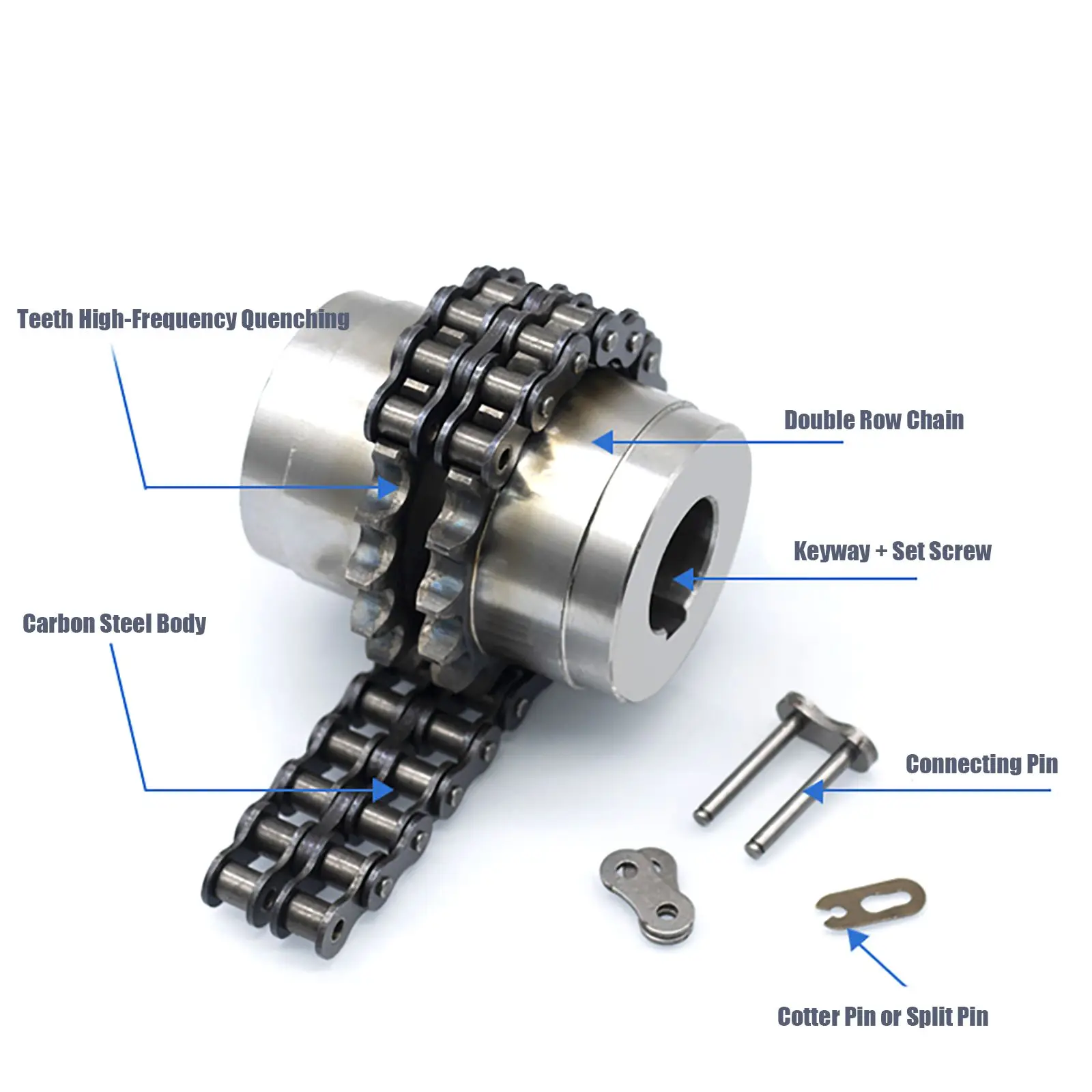 Veekaft 스프로킷 기어 체인 커플러, 체인 커플링 롤러, KC3012 12/12.7mm, 14mm, 15mm, 16mm,  1PC-Freehip.co.kr