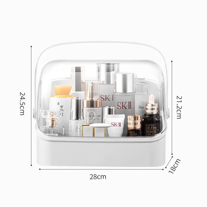 

Cosmetics Storage Box Skincare Product Storage Box for Girls Waterproof Dustproof Large Capacity Makeup Storage Box