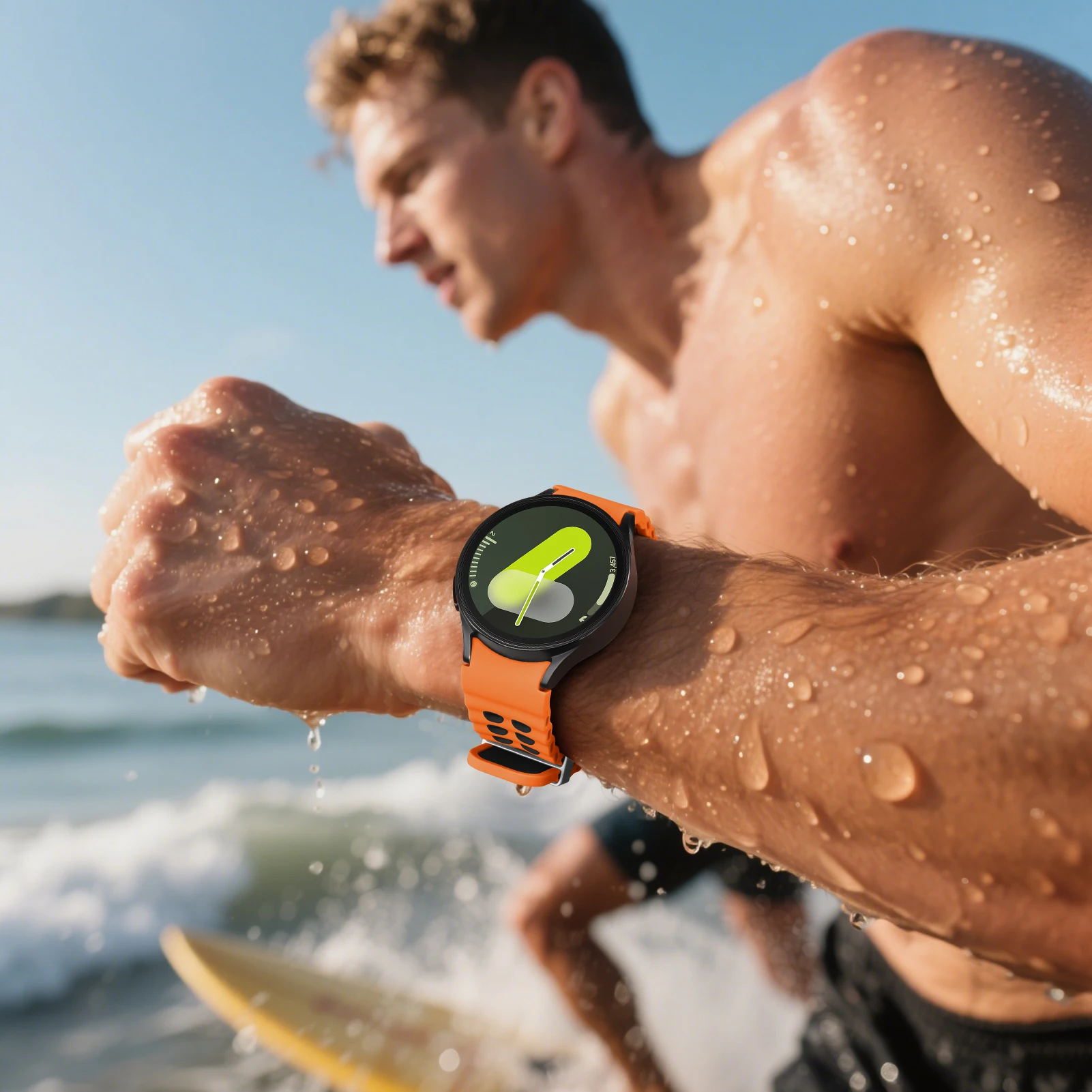 Marine Band No-Gap Sport Silicone Bracelet for Smartwatches 44mm/40mm