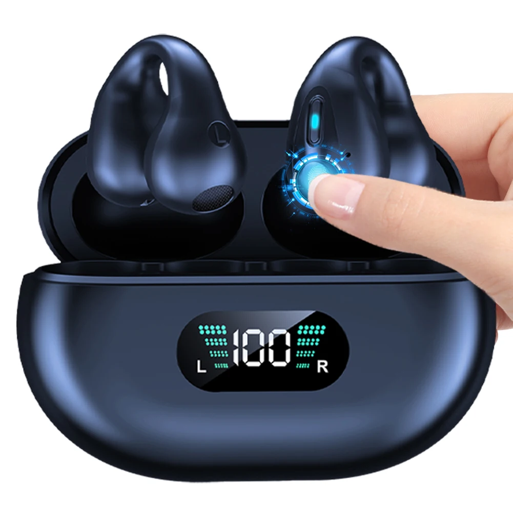 Wireless AI Translators Headphones Smart Language Translation Ear Clips Bluetooth 5.4 144 Languages Real-time Translator Earbuds