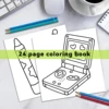 CUTE & GROOVY Bold-easy Coloring Book 24 pages for Adults Picture Book Cute Drawing Books Perfect Gift for Party and Birthday ﻿ 4